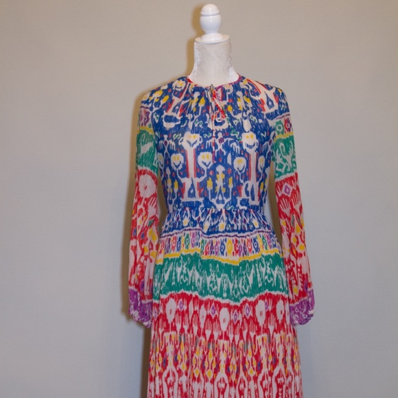 Tie-Neck Vintage “Happy” Dress - Picture 2 of 3